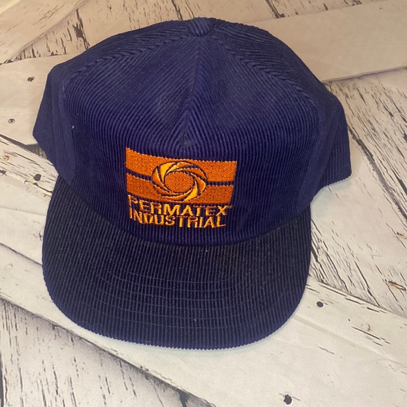 Accessories Permatex Industrial Corduroy Snapback Hat Navy Blue